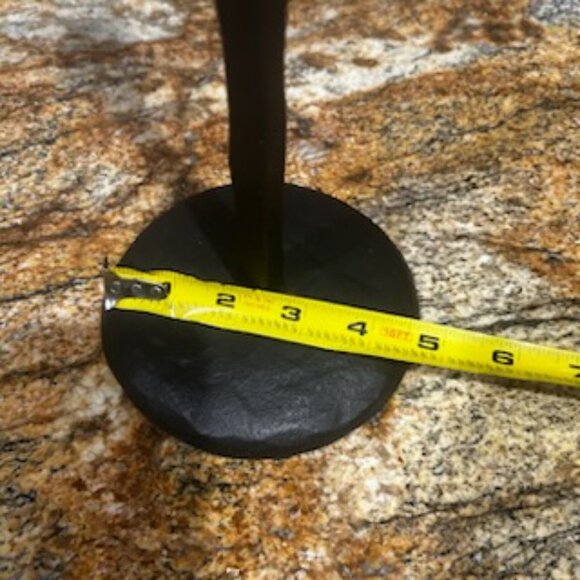 NWT Set of 2 Vintage Industrial Yet Elegant Textured Iron Candlestick Holders - Picture 6 of 8